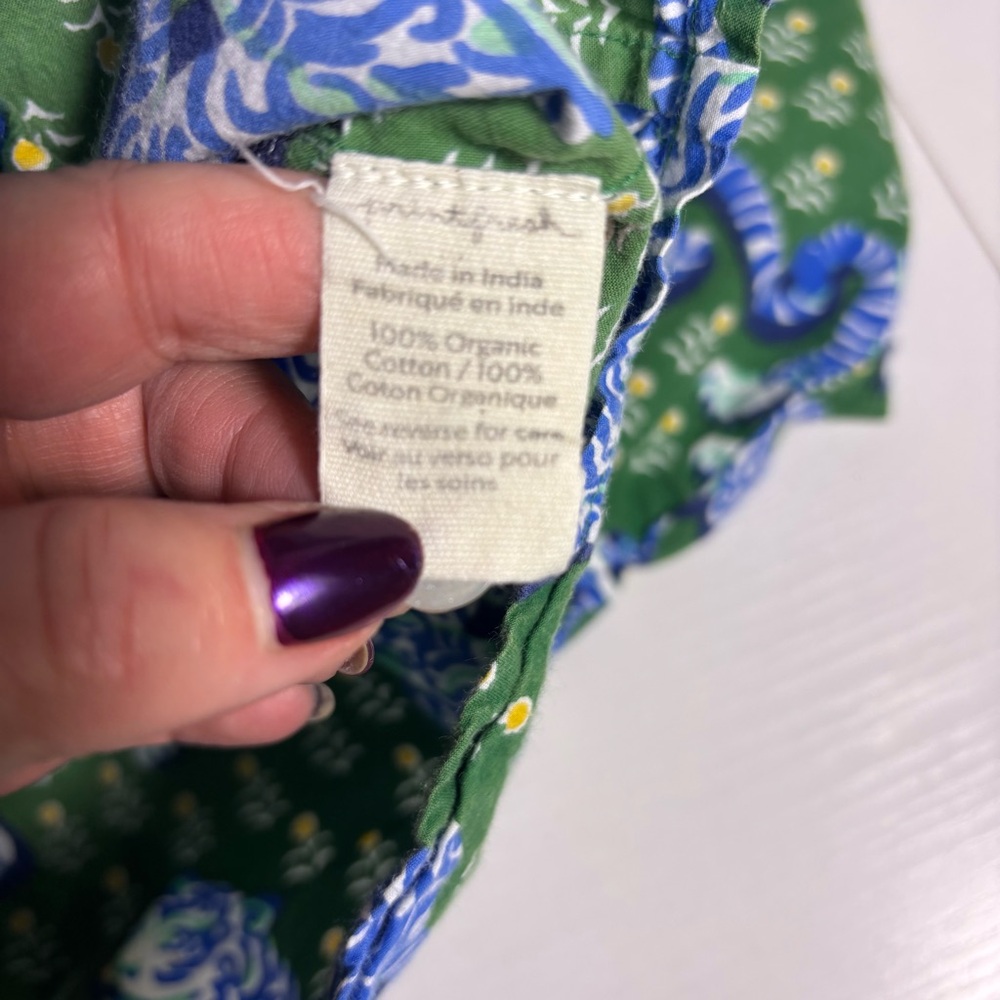 Print Fresh Green and Blue Tiger-Print Cotton Pajama Set - Picture 15 of 16
